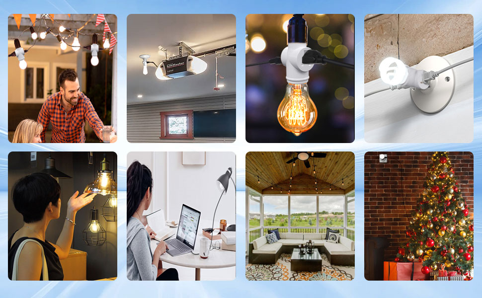 Light socket to plug adapter