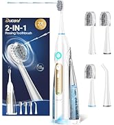 Electric Toothbrush with Water Flosser Combo, Professional Flossing Toothbrush with 3 Sonic Brush...