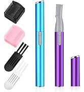 Chumia 2 Pcs Electric Eyebrow Trimmer Women Precision Face Razors Mini Shaver with Comb Christmas...