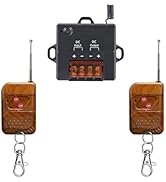 Meskliu 12V Remote Control Switch,DC5V/12V/24V/48V Wireless Remote RF Switch,10A Relay with 324ft...