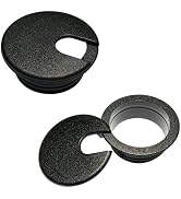 AACGIN [2 Pack] Desk Grommet 1.5 inch Sturdy ABS Plastic Desk Hole Cover for Cables Detachable Ta...