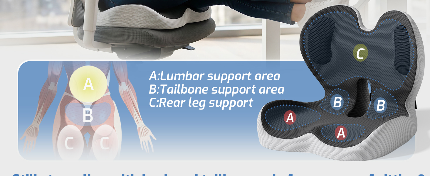 seat cushion with lumbar support office chair cushion ergonomic seat cushion for car