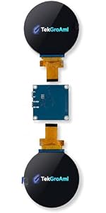 TekGroAml 2.1 inch 480x480 400 nits Round LCD Display and Mini H/D Board