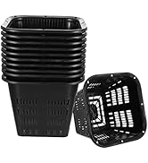 Housoutil 12PCS Plastic Garden Net Cups, Mesh Net Cup Pots, Plant Nursery Net Pots for Gardening ...