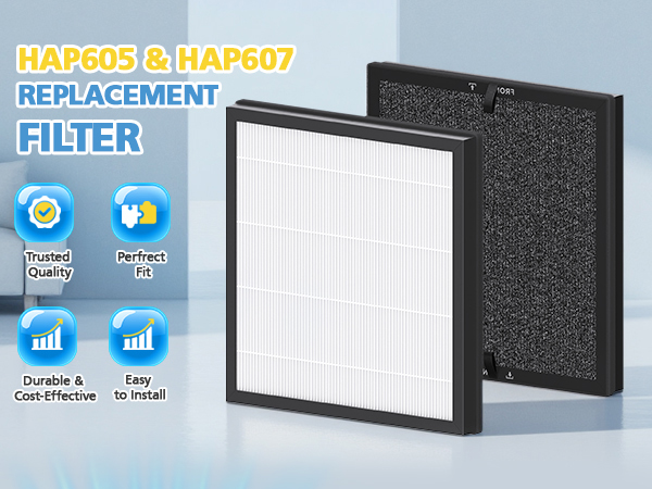 Air Purifier Replacement Filter for XenonLab HAP605 HAP607