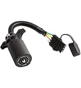 Oyviny 7 Way Blade to 4 Way Flat Trailer Adapter, Single-Function 7 Way Round to 4 Pin Trailer Wi...