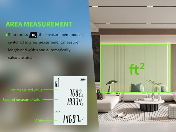 area measurement-measure length and width then get values