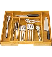 HOME IT Expandable Cutlery Drawer Organizer, utensil organizer Flatware Drawer Dividers, Kitchen ...
