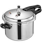 DOITOOL 4.2 Quart Aluminum Pressure Cooker Stovetop Fast Cooking Pot Pressure Canner Compatible f...
