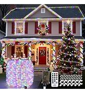 OMIKA Connectable 66ft 800LED Rope Lights for Outside, Multicolor LED Rope Lights Plug in with Re...