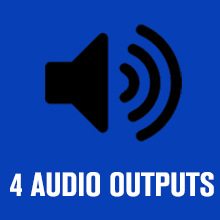 4 audio outputs