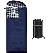 REDCAMP Flannel Sleeping Bag for Adults, Comfortable Cotton Sleeping Bags for Camping with Detach...