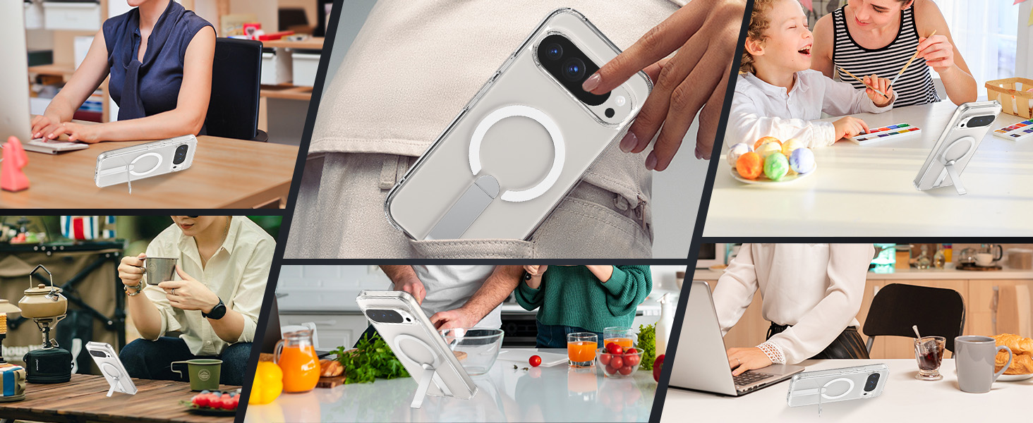 Google Pixel 10 Case Pixel 10 Pro Case Google 9/9 Pro Magnetic Stand Holder Kickstand