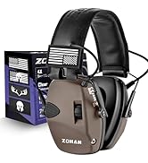 ZOHAN Electronic Shooting Earmuffs, Hearing Protection Shooters, NRR 23dB Noise Reduction Gun Ran...