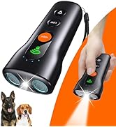 Dog Bark Deterrent Devices 3 in 1,Anti Barking Device for Dogs Dual Sensor,Rechargeable Ultrasoni...