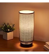 lifeholder Table Lamp, Bedside Nightstand Lamp, Simple Desk Lamp, Cylinder Table Lamp for Bedroom...