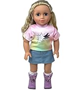 18 Inch Dolls with Soft Hair and Accessories – Soft Body 18 inch Doll with Poseable Vinyl Arms &amp; ...