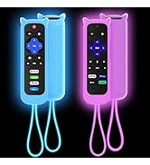 2 Pack Case for Roku Remote, Cover for Hisense/TCL Roku TV Steaming Stick/Express, Silicone Prote...