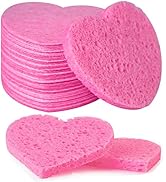 50-Count Facial Sponges Compressed, 100% Natural Cellulose Face Sponge Professional Cosmetic Spa ...