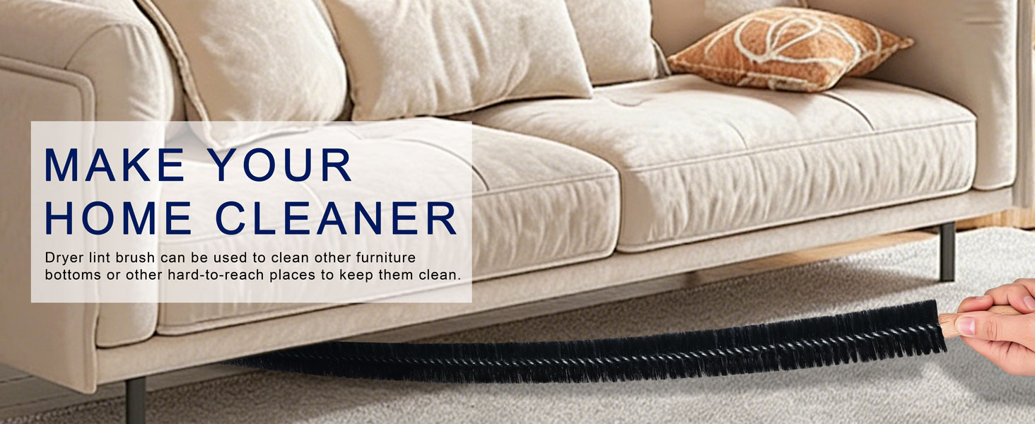 Dryer Vent Cleaner Kit - Dryer Lint Brush and Flexible Vacuum Hose