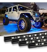 Miisiya 12V Led Light Strip 12.7" Waterproof Blue Led Light Strips for Car Golf Cart Motorcycles ...