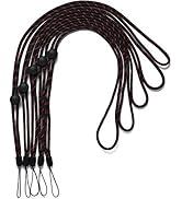 YOUOWO Adjustable Lanyard Neck for keys id badges Holders woven black Office lanyards for pen nam...