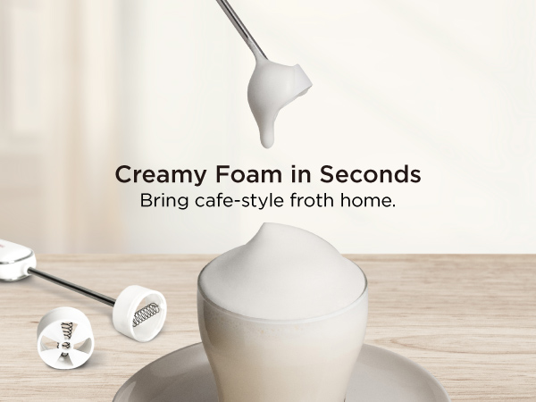 Kitchen Mama drink mixer handheld milk frother and steamer hand mixer electric handheld