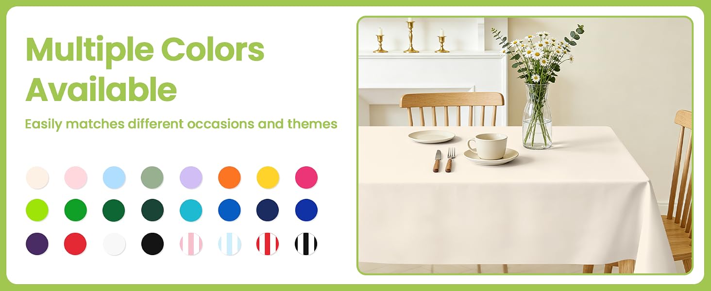 Cream table cloths