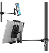 Mippko Tablet Holder for Microphone Stand/Mic Music Stand,Compatible with Screen Size 4.7~12.9" i...