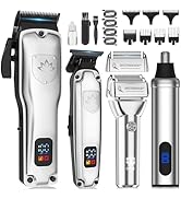 Karrte Professional Hair Clippers and Trimmer Set for Men, T-Shaper Trimmer &amp; Foil Shaver, Nose &amp;...