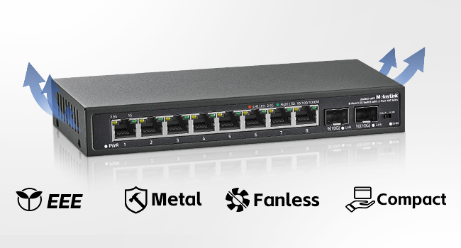 8-Port 2.5G Ethernet Switch with 2-Port 10G SFP+