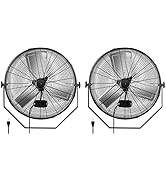 Simple Deluxe 24 Inch Industrial Wall Mount Fan, 3 Speed Commercial Ventilation Metal Fan for War...