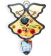 BANBERRY DESIGNS Mom Angel Nightlight - Pressed Flowers Angel Night Light - Remembrance Gift for ...