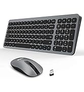 LeadsaiL Wireless Keyboard and Mouse, Wireless Mouse and Keyboard Combo, Cordless USB Computer Ke...
