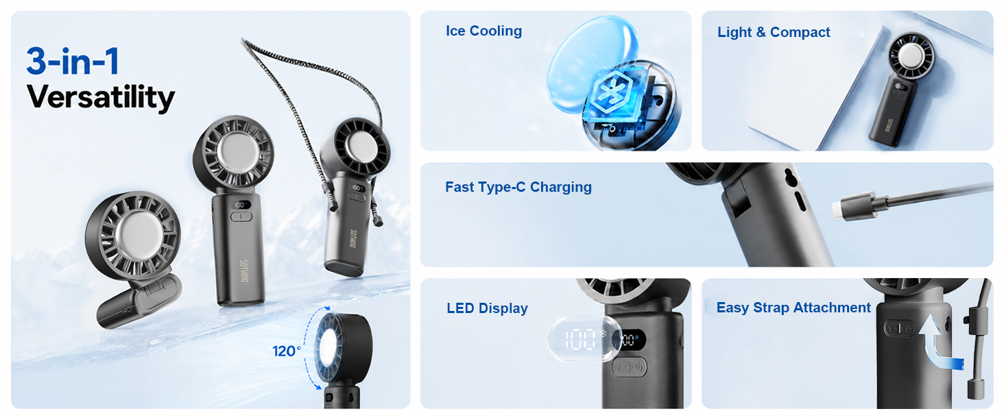 Portable Handheld Fan Sothing Engine Ice-Z