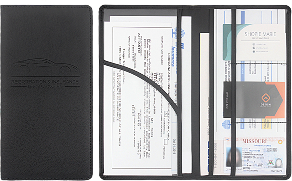 car registration and insurance holder