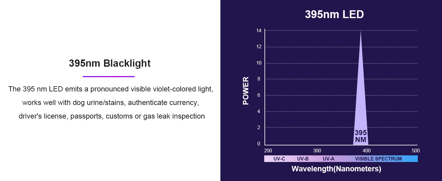Blacklight Flashlight DogCat Pet Urine Detector, Scorpion, Bed