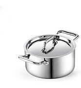 Cooks Standard Multi-Ply Clad Stainless Steel Butter Warmer, Sauce Pan with Lid, 0.68 Qt Casserol...