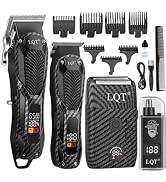 Professional Hair Clippers for Men Rechargeable Cordless Beard Trimmer &amp; Electric Shaver, Hair Cu...