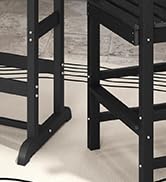 Giantex 42" Height Outdoor Tall Bar Table, HDPE Square Pub Table with Wood Grains, Cocktail High ...