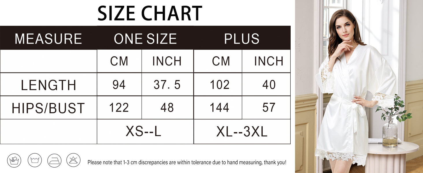 SIZE CHART B