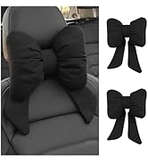 2PCS Cute Bow Car Headrest Pillow,Comfortable &amp; Breathable Car Neck Pillows for Relief Neck Fatig...
