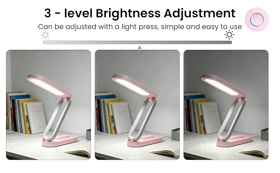 Rechargeable LED Desk LampPortable Bedside Wireless Reading Light,Home