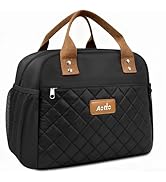 Aotto Insulated Lunch Bag - Large Soft Thermal Tote for Women &amp; Men, Reusable Cooler with Front Z...