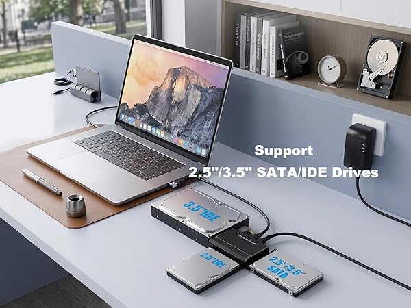 USB 3.0 to IDE and SATA Converter External Hard Drive Adapter