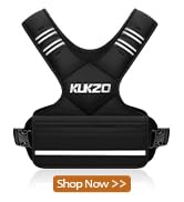 KUKZO Adjustable Weighted Vest Woman Men, 6-12lb/12-18lb/20-32lb Weight Vest with 6 Ironsand Weig...