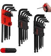 AMM 36 PCS Allen Wrench Set, Premium Metric/SAE Hex Key Set &amp; Torx Star Key Set, Extra Long Ball ...