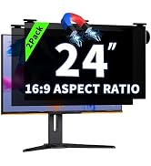 2 Pack Magnetic Hanging Computer Privacy Screen 24 Inch for 16:9 Widescreen Monitor, Removable Pr...