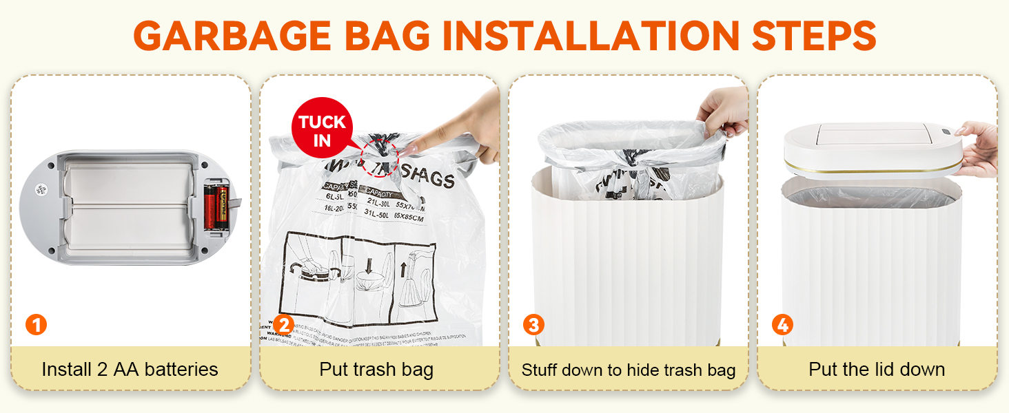 Purple motion sensor smart trash can butterfly lid 5