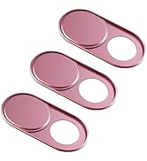 PRESSINART 3Pcs Laptop Camera Cover Pink 0.04 Inch Ultra Thin Webcam Cover Slide Metal for Mini P...